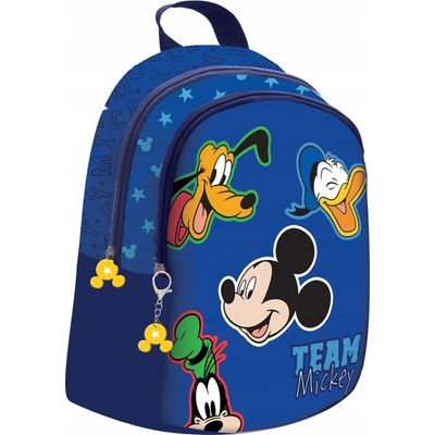 Predškolský batoh Beniamin s viacerými priehradkami Myšiak Mickey modrý 10 l