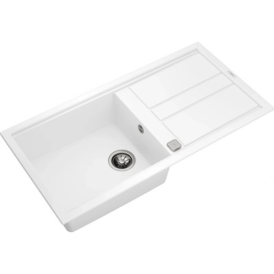 Teka Nova 60 L-TG БЯЛА Гранитна мивка, авт. клапан, обръщаема, за шкаф 60 см (М.1030,БЯ)