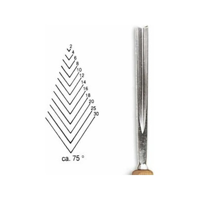Dláto Stubai tvaru V 75° 5539 – šířka 12mm