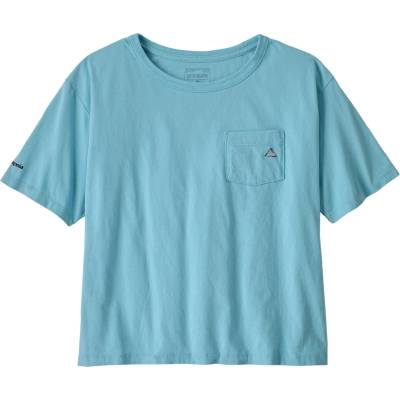 Patagonia Дамска тениска Patagonia Women's Fitz Roy Massif Easy Cut Pocket Tee T-shirt - Snowmelt Blue (916-7798-0212)