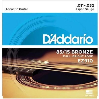 D'Addario EZ910, Струни за акустична китара 11-52 (EZ910)