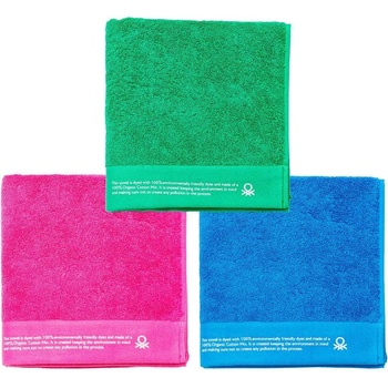 Benetton Хавлиена кърпа Benetton 50x90 cm towel 3 units - Multicolor (Blue / Pink / Green)