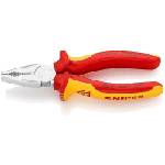 KNIPEX Комбинирани клещи, хром-ванадиева стомана, VDE 1000V жълто-червена ръкохватка 160мм, Knipex (K0106160)