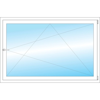 OKNA HNED Plastové okno 151x99 cm (1510x990 mm) bílé otevíravé a sklopné pravé