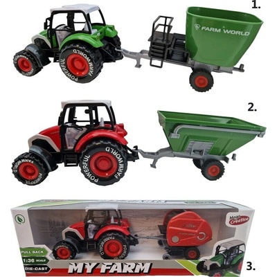 Mega Creative Traktor s balíkovačom slamy zotrvačník