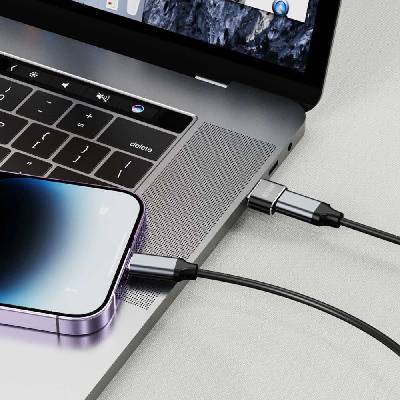 Адаптер от USB-A мъжко към USB-C женско за мобилни устройства с USB-C порт - Tech-Protect Ultraboost USB-A to USB-C Adapter (черен) (THP1879)