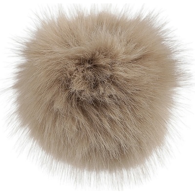 Kožešinová bambule s poutkem Ø12 a 14 cm, malé, 8 (Ø12 cm) béžová světlá