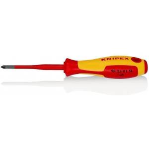 KNIPEX Отвертка PZ 1 Slim, VDE 1000V жълто-червена ръкохватка 187мм, Knipex (K982501SL) - xmall