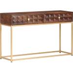 vidaXL Конзолна маса 122x36x75 см, масивно мангово дърво (323406)
