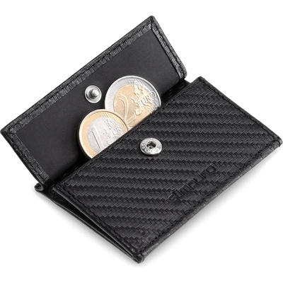Slimpuro Джобове за монети с RFID защита за ZNAP Slim Wallets 8 и 12, прекъсващо копче (SP-CP-00-BLK-CA) (SP-CP-00-BLK-CA)