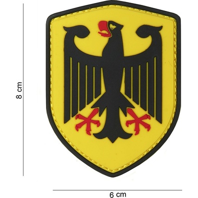 Gumová nášivka 101 Inc German Eagle - žltá