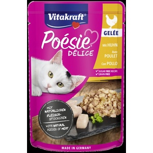 Vitakraft Poesie пауч за котки с пилешко стински парченца месо във вкусно желе 85gr