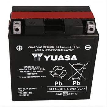YUASA AGM 12V 18Ah left+ YTX20CH-BS