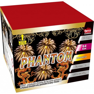 Ohňostroj Baterie výmetlic PHANTOM 64 ran 6 1 Čína BAT6423J