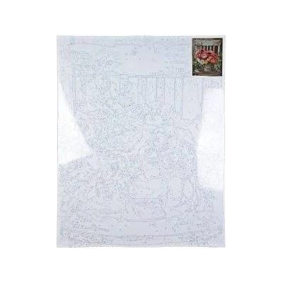Smart Flamingo Creative set Flamingo Line Painting by numbers 40x50cm Bouquet on a chair (FYS164)