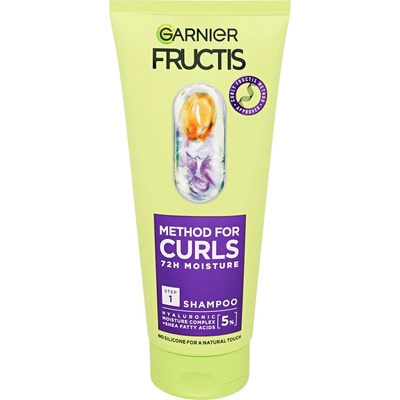 Garnier Fructis Method For Curls Shampoo 200 ml hydratační šampon pro suché vlnité a kudrnaté vlasy