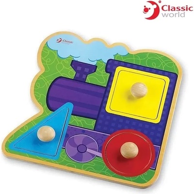 Classic World Дървен Пъзел Влакче - Classic World
