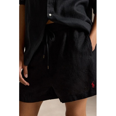 Ralph Lauren къс панталон дамски от лен LINEN-WVN-SHORTS (211A12950001)