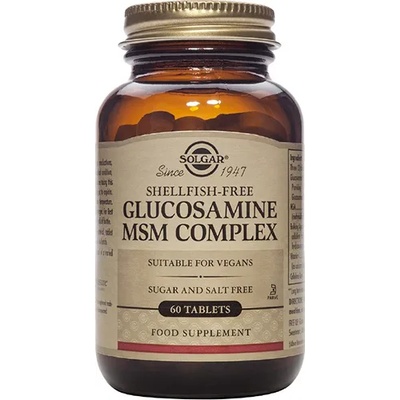 Solgar Хранителна добавка глюкозамин хидрохлорид, МСМ , Solgar Glucosamine Msm Complex (Shellfish-Free) tabs 60s
