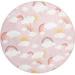 Mila Home Розов детски килим подходящ за пране ø150 cm Rainbow World - Mila Home (HKC-YuvHali-391-150x150)