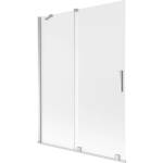 Mexen Velar двукрилен плъзгащ се параван за вана 130 x 150 см, матиран, хром - 896-130-000-31-01 (896-130-000-31-01)