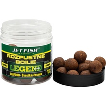 Jet Fish Rozpustné Boilies Legend Range 250ml 24mm Seafood Slivka Cesnak