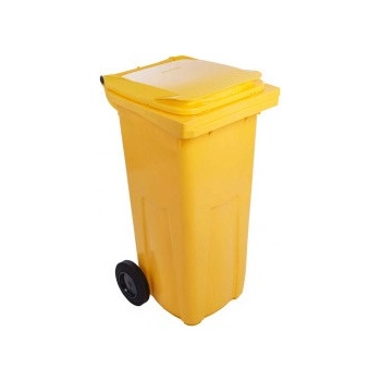 J.A.D. popolnica 120l plastová žltá nádoba na odpad