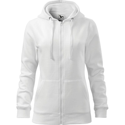 Mikina dámska Trendy Zipper 411 biela