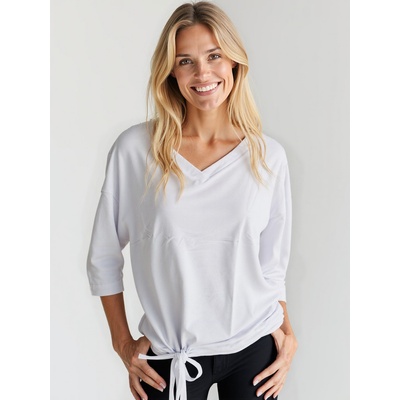 Polsko halenka S 3/4 rukávem Bílá – Zboží Dáma