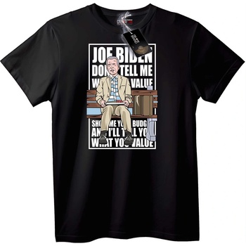 NOONEBRAND Тениска Джо Байдън Ценност - S, Black
