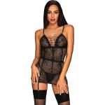 Obsessive Basitta Chemise & Thong Black S/M