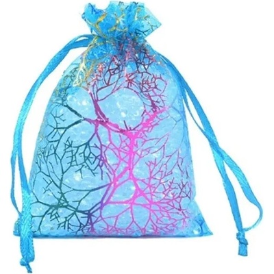 Unique Dárkový sáček organza tyrkysový 9x12cm
