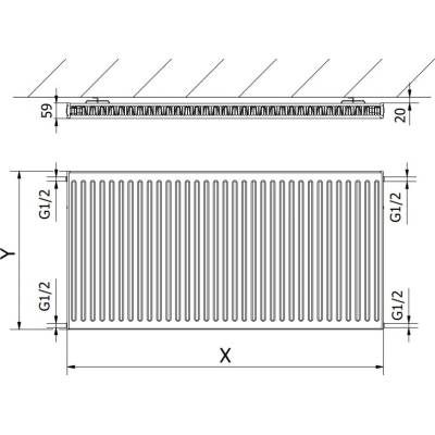 Mexen C11 W411-060-140-00 600 mm x 1400 mm