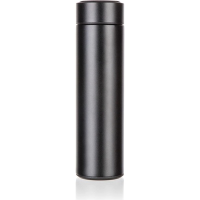Banquet Termoska z nehrdzavejúcej ocele s teplomerom 470 ml Trek čierna