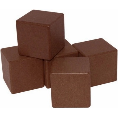 DrKO dřevěný kostka 5 cm 1ks hnědá tmavá