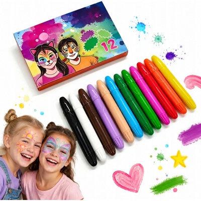 Face Paint Sticks pastelky na maľovanie na tvár 12 farieb