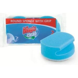 Convoy World 2 бр. кръгли домакински гъби с канал за почистване на тефлон Magic Clean (HSSF388)