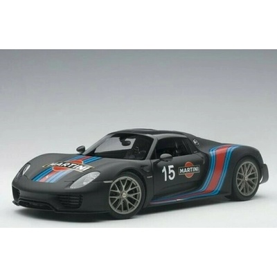 AUTOart Paket Porsche 918 Spyder Weissach matná čierna s odtieňom Martini 1:18