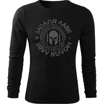 Image 1 of DRAGOWA FIT-T Тениска с дълъг ръкав Molon Labe, черна, 160 г/м2 (11320)