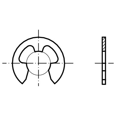 PROFISTYL DIN 6799 Kroužek pojistný třmenový nerez A1 Varianta: DIN 6799 pojistný třmenový kroužek pro hřídele nerez A1 10 mm – Sleviste.cz