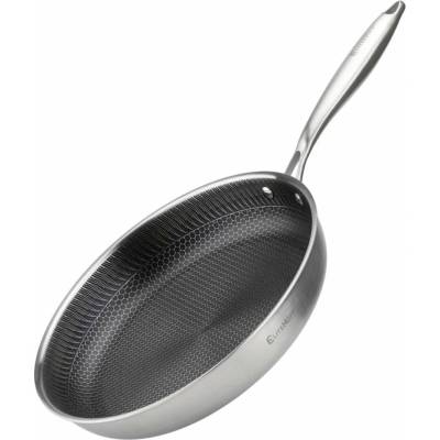 Elitehoff OCELOVÁ PÁNEV 30 CM S VOŠTINOVÝM POVLAKEM E-7550