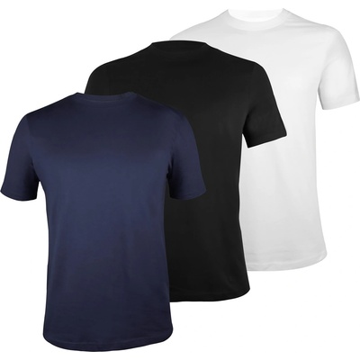 Donnay Мъжка тениска Donnay 3 Pack T Shirts Mens - White/Blck/Navy