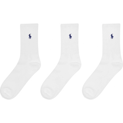 Ralph Lauren Чорапи Polo Ralph Lauren Women's Cotton Three-Pack Crew Socks - White