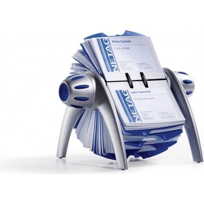 Durable Visifix rotačný vizitkár Flip strieborný
