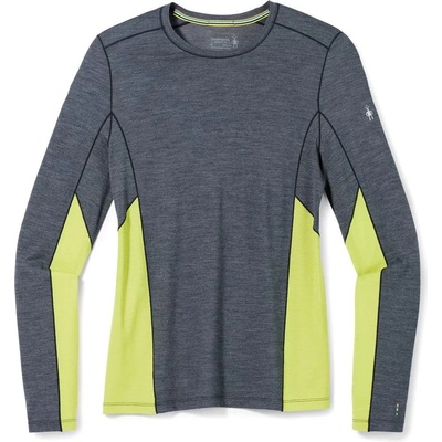 Smartwool merino SPORT LONG SLEEVE 1/4 ZIP charcoal heather Dark citron šedozelené – Hledejceny.cz