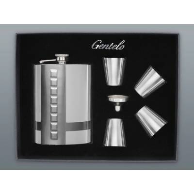 Súprava DARK ploskačka 240 ml + 4 ks štamperlíkov 35 ml