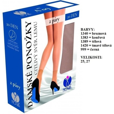 Novia dámské ponožky PAD A09 2 páry černá