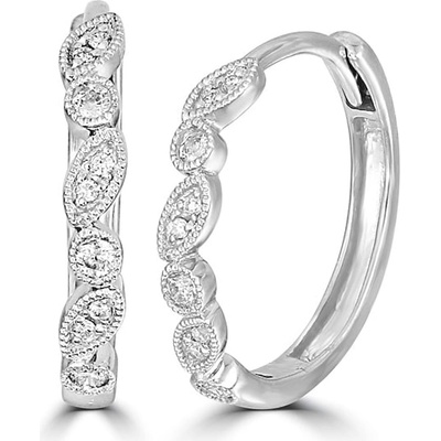 Eppi Strieborné kruhové náušnice s lab-grown diamantmi Sprita E44299