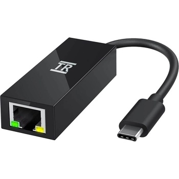 TechRise Адаптер USB-C към Ethernet за устройства с USB-C порт - TechRise CUL05325BA01 USB-C with Ethernet Adapter (черен) (CUL05325BA01 )