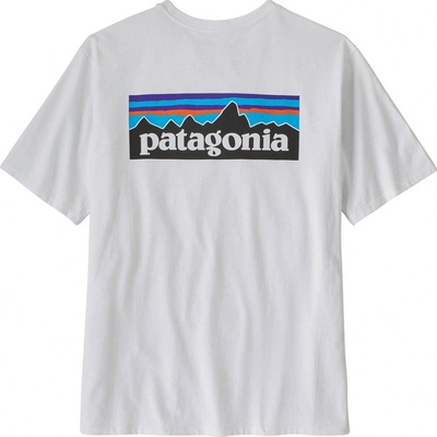 Patagonia Ms LS P-6 Logo Responsibili Tee white
